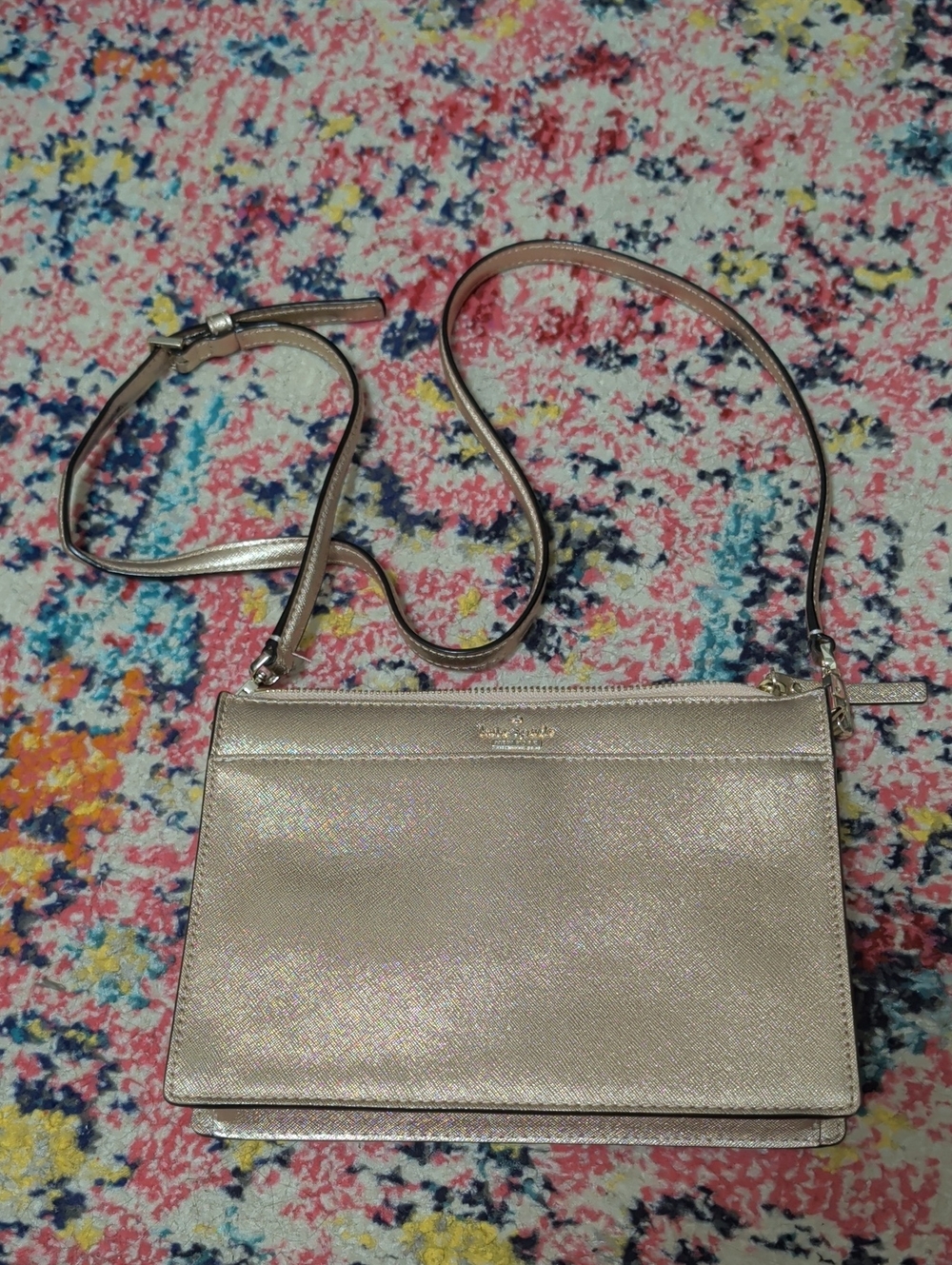 kate spade Metallic Champagne Crossbody Bag